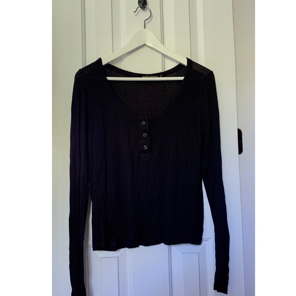 Black Long Sleeved Brandy Melville Top